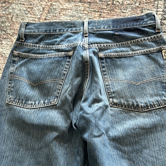 VINTAGE‎ BLACK HORSE LANE ATELIER MENS JEANS SIZE 34 SHORT BUTTON FLY STRAIGHT - Picture 6 of 6